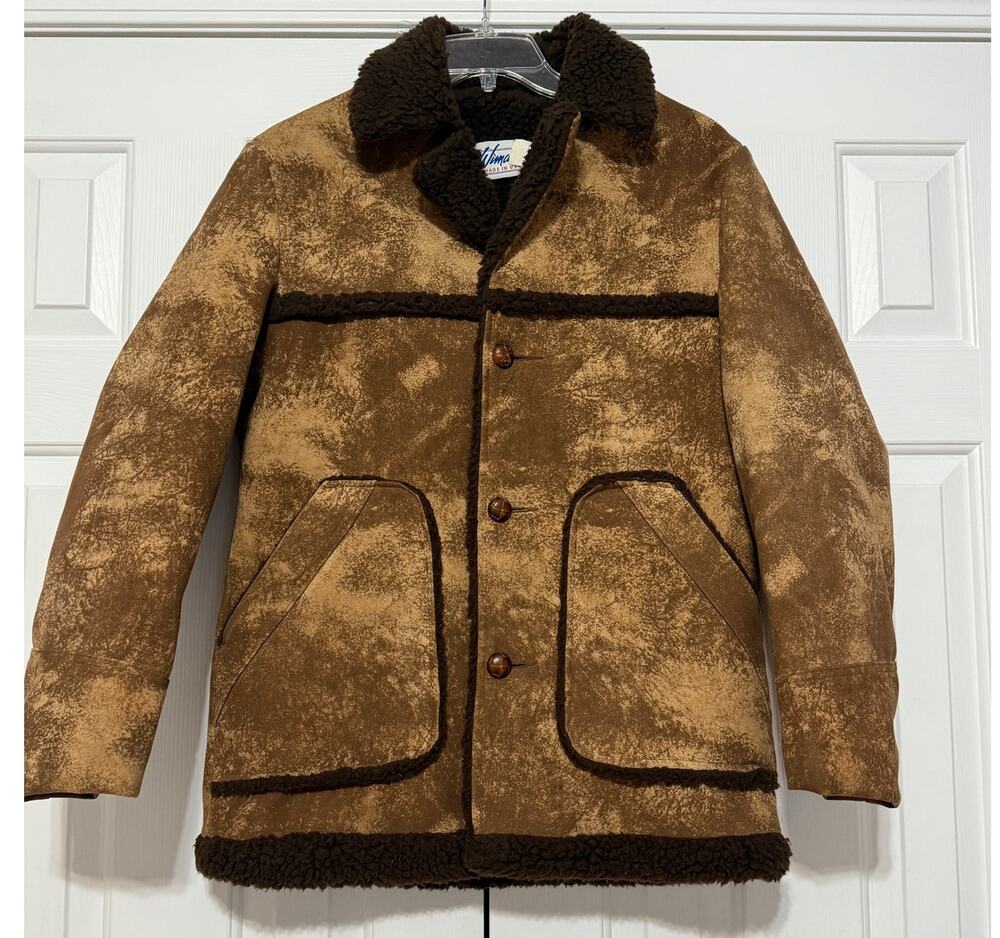 Vintage Wiman Faux Sherpa Lined Rancher Western Jacket, Size M